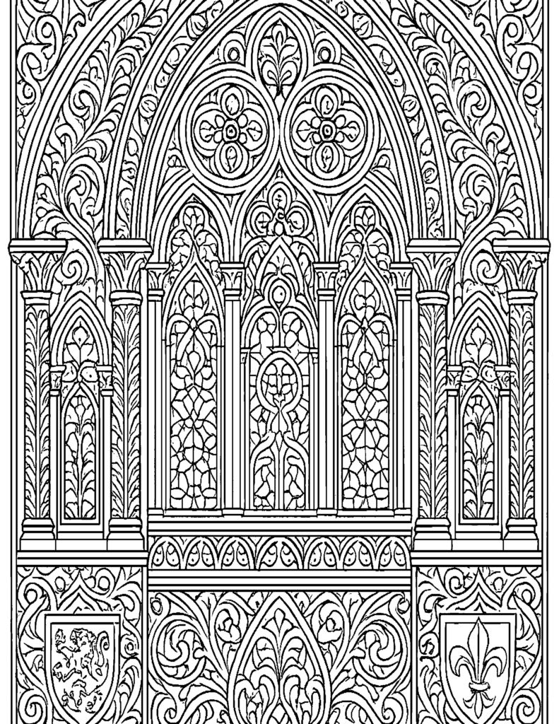 A vibrant AI-generated coloring image featuring intricate patterns and whimsical designs, perfect for creative coloring activities on Skooledup.com.