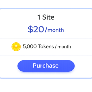 1 Site - $20 a Month -With 5,000 AI Tokens a Month