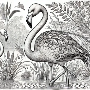 American Flamingo coloring page