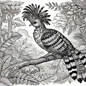 Cock of the Rock AI generated coloring page