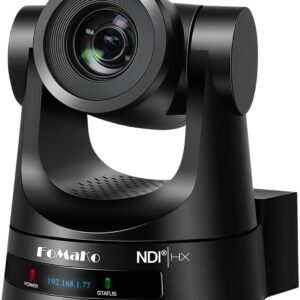 FoMaKo NDI PTZ Camera with AI Auto-Tracking and 20x Optical Zoom